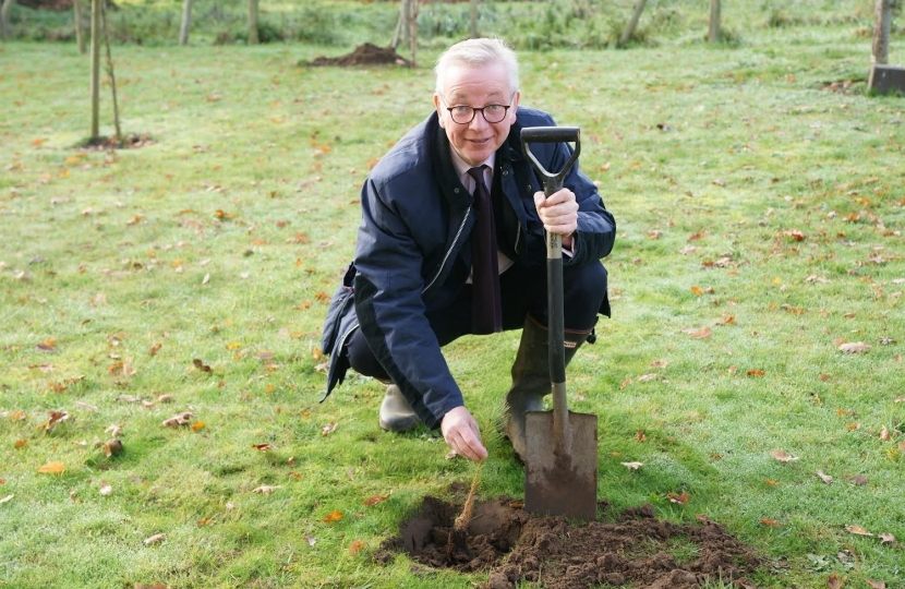 Tree planting in Windlesham on 2 December 2022