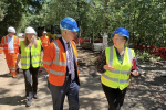 Michael at Turf Hill with Cllr Rebecca Jennings Evans - July 2022