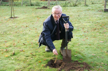 Tree planting in Windlesham on 2 December 2022